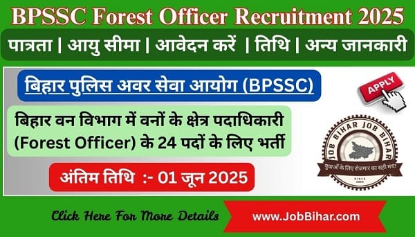 BPSSC Forest Officer Recruitment 2025 Description BPSSC Forest Officer Recruitment 2025 – Short Description for Bihar Police Range Officer of Forest Online Form 2025