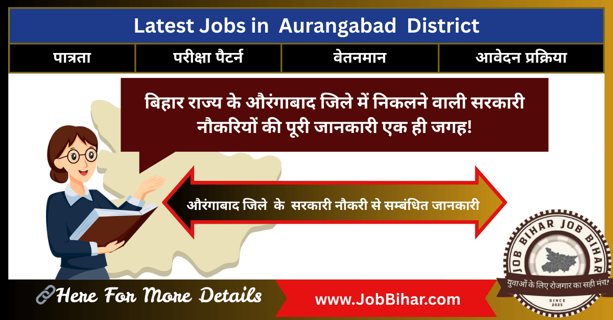 Latest Jobs in aurangabad District bihar Aurangabad Bihar Jobs 2025: औरंगाबाद जिले की नई सरकारी भर्तियाँ